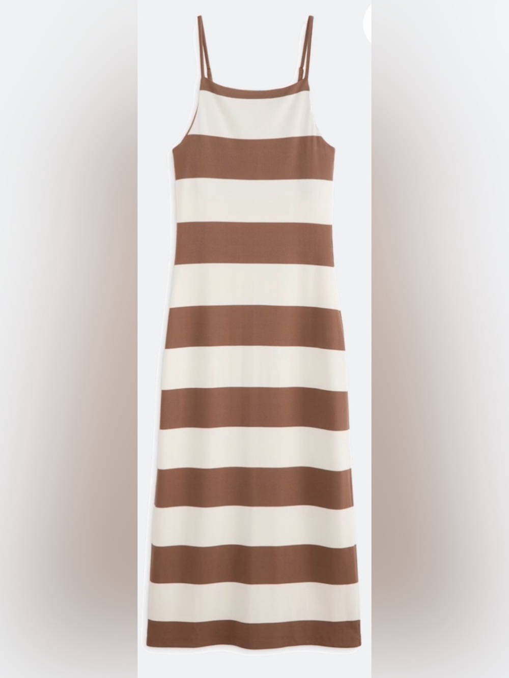 NWT🔖 Z Supply Hailey Midi Dress Brown Cream Stripe NWT XS $98 - Picture 1 of 11